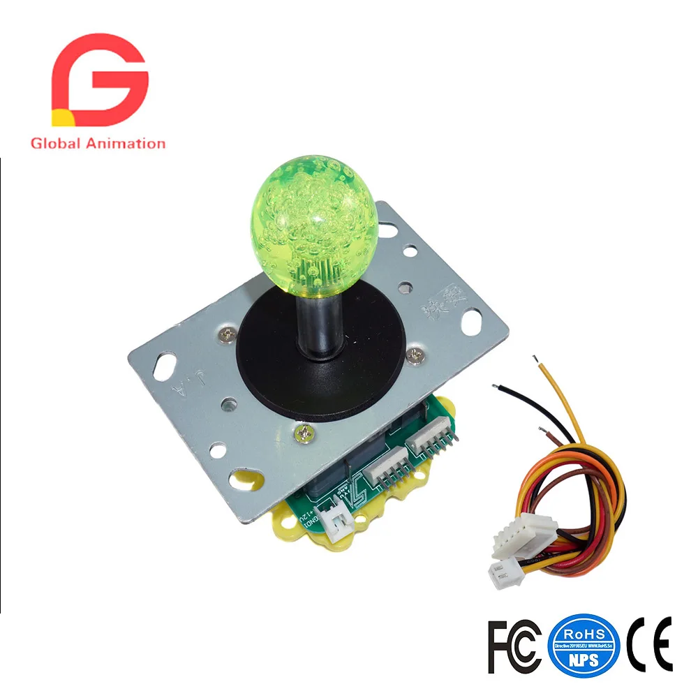 2 Pcs 12V Illuminated LED Arcade Joystick Switchable 2/4/8 Way Fighters Stick Consoles | Спорт и развлечения