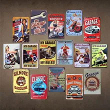 Лучший гараж для мотоциклов секс леди Винтаж оловянный знак бар украшение для стен дома, паба металлический постер в стиле ретро