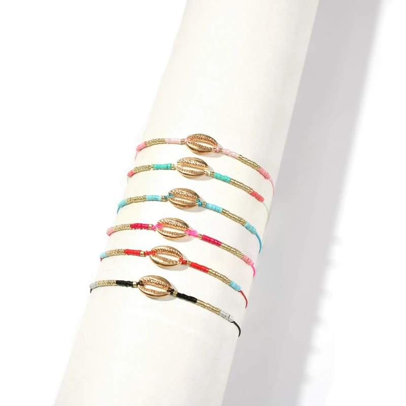

Lalynnlys Multicolor Beads Shell Bracelets For Women Bohemia Statement Bracelet For Beach Bar Dance Jewelry 2019 New Hot B09841