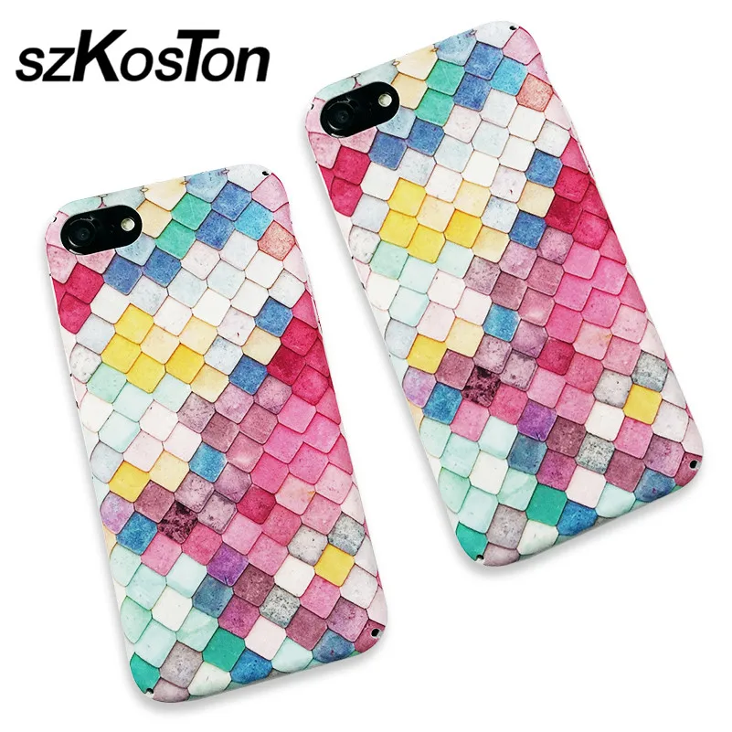 Phone Case For iPhone 6 6S 7 8 Plus Case Mermaid 3D Scales Cover For iPhone X iPhone 8 7 6S 6 10 Back Cover Phone Accessories