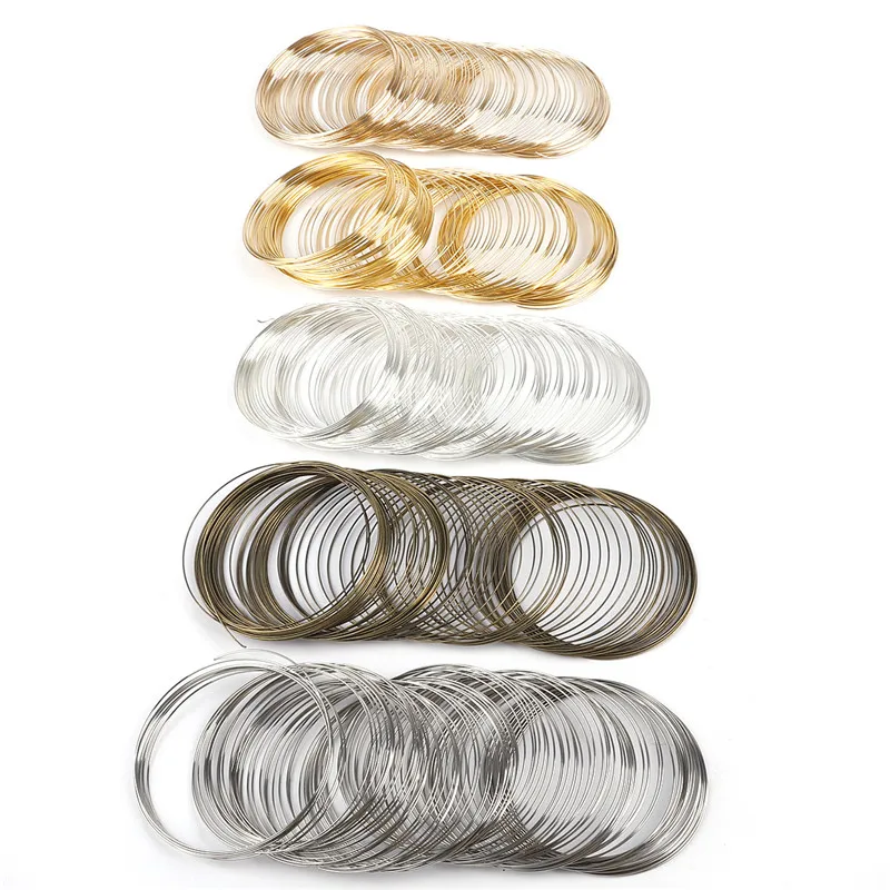 100pcs Thickness 0.6mm/Diameter 6cm Wire Chain Bracelet Memory Beading Steel Wire For DIY Jewelry Making
