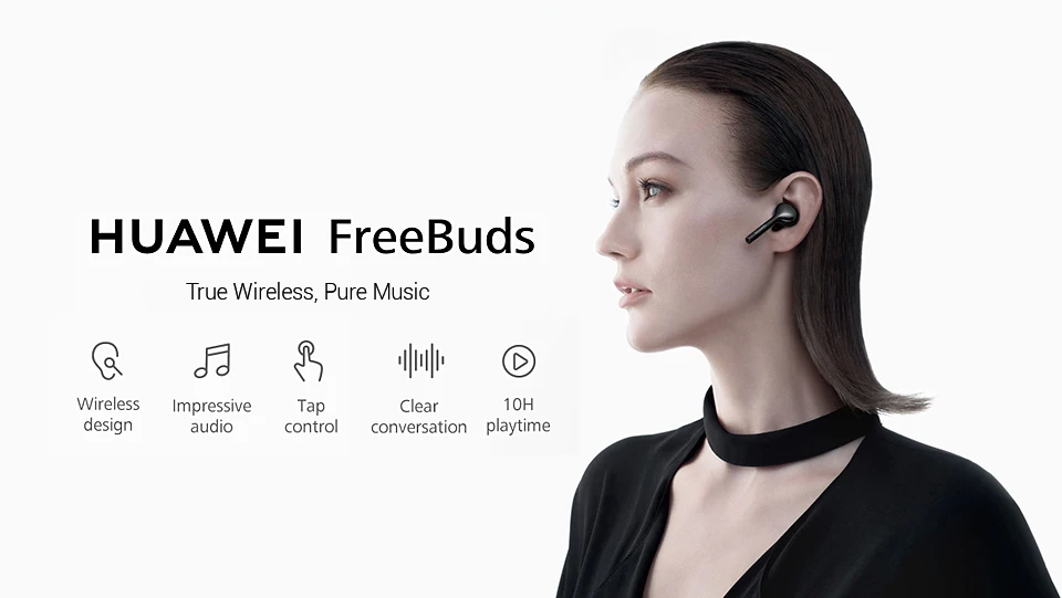 Оригинальные беспроводные Bluetooth наушники HUAWEI FreeBuds с микрофоном, музыкальная спортивная мода, сенсорная гарнитура, свободные руки, динамические наушники+ баланс