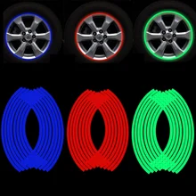 16 tiras Reflexiva Moto de Motocross Motocicleta Adesivo Para ’17’ 18′ Auto Moto Roda Aro Moto Adesivos de Carro Carro Styling