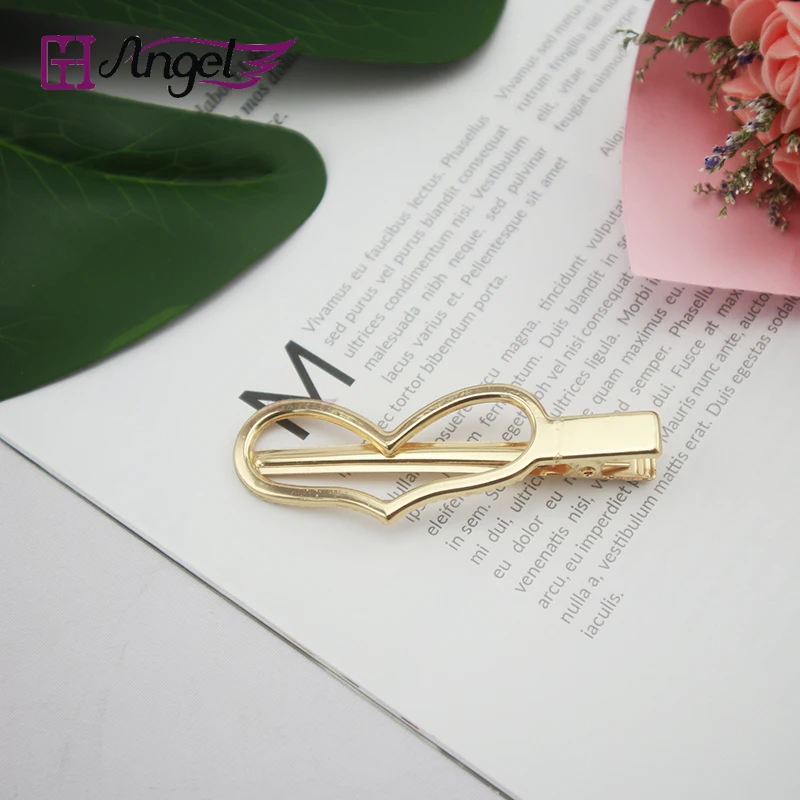 

GH Angel 1pc Alloy hairpin barrette heart shape Lady hair accessories barrettes girls hair clip gold color hair pin slide clips