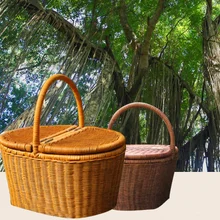 Индонезийский тростниковый ручной корзина для пикника на открытом воздухе груженая корзина для полотенец отеля чистая корзина для хранения