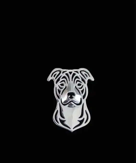 silver staffordshire bull terrier