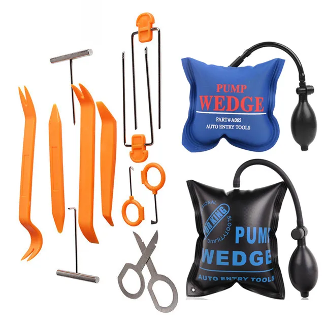 

WEYHAA PDR Pump Wedge Locksmith Tools Lock Picks Open Car Door Lock Opening Tools + Car Radio Panel Removal Tools High Quality