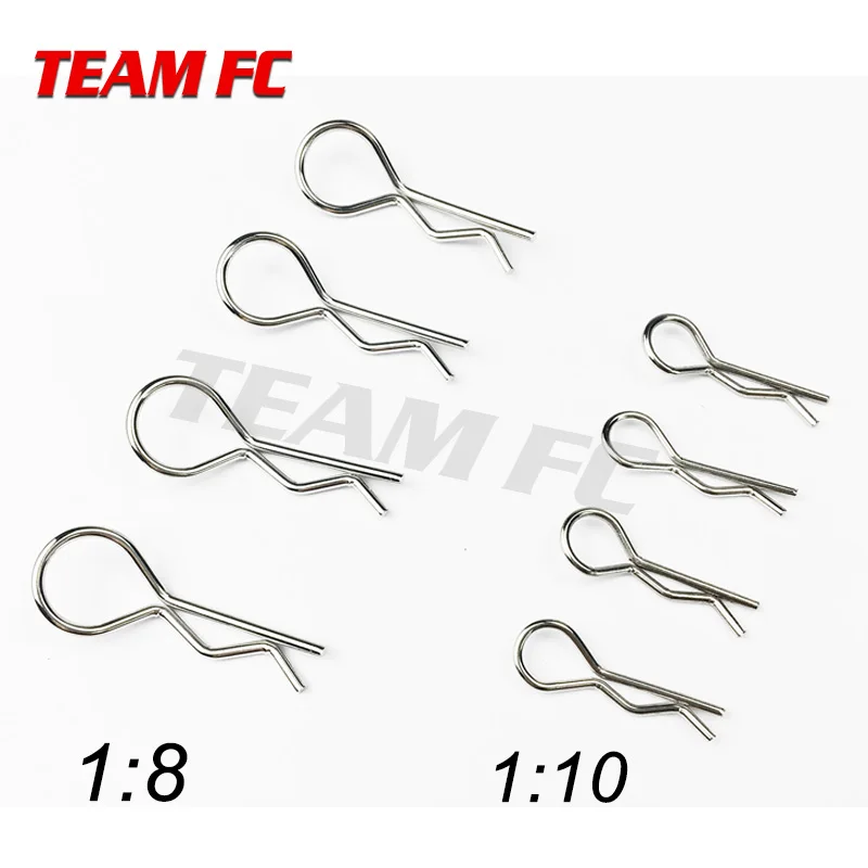 100Pcs Universal Stainless Steel Body Shell R Clips Pin for 1/10 1/8 RC Model Car HSP Redcat HPI Himoto Spare Parts S339 | Игрушки и