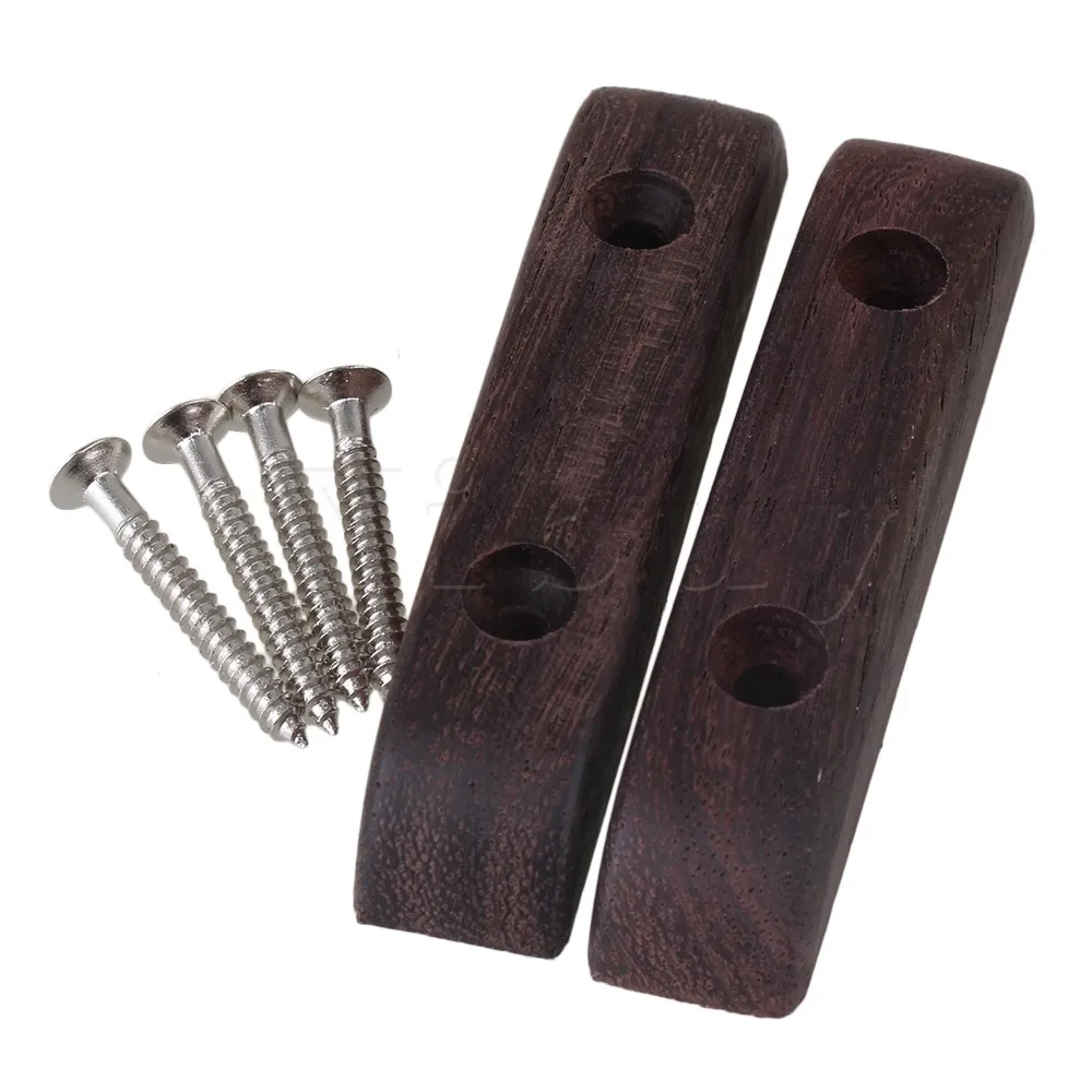 Yibuy 2x Rosewood Thumb Rest with Mounting Screws Wooden for Bass