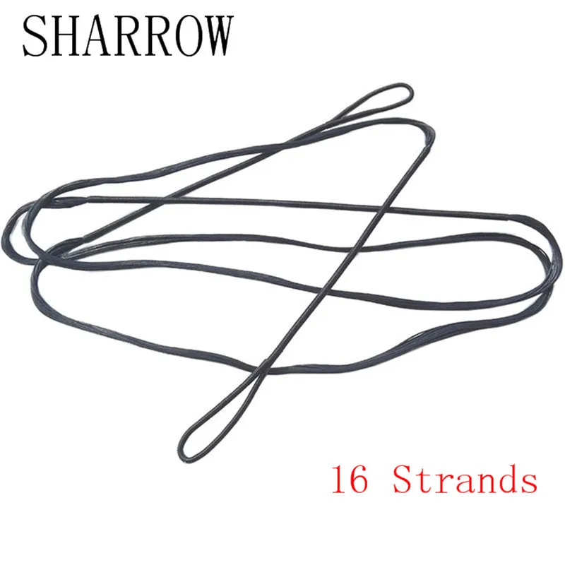 

1Pc 16 Strands Length Bowstrings 48''-70'' Black Replacement Bow String For Recurve Longbow Bow Outdoor Shooting Accessories