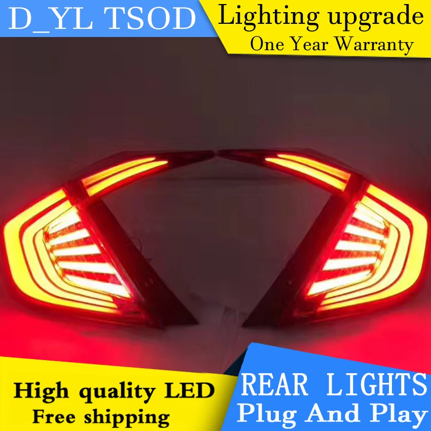Car Styling Tail Lamp for Civic LED Tail Light 2016 2017 New Civic LED