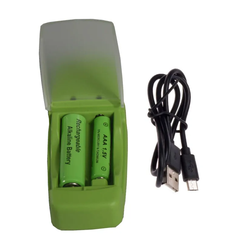 

2 Slots USB smart aa aaa battery charger alkaline Rechargeable battery AA AAA charger with LED display