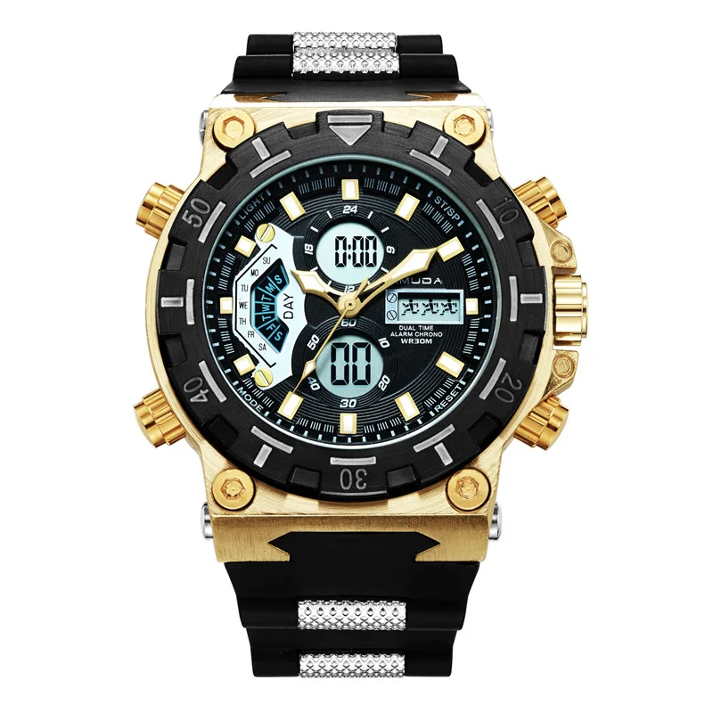 Najtaniej Męskie zegarki AMUDA marka męskie zegarki kwarcowe sportowe cyfrowe męskie zegarki na rękę wodoodporne wielofunkcyjne męskie zegary