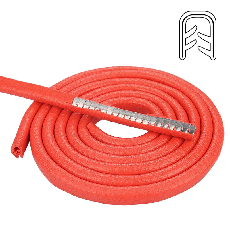 

5M Car Door Anti Collision Avoidance Rubber Strip Built-in Steel Sheet No Need To Paste Car Door Sealing Strip Car Accessories
