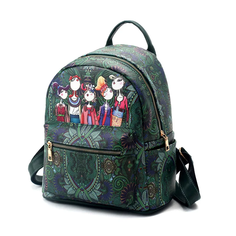 

Female Backpack Preppy Style PU Leather Women Backpack High Qulaity Shoulder Bags Student Bag Multi-Function Backpack Girl Purse