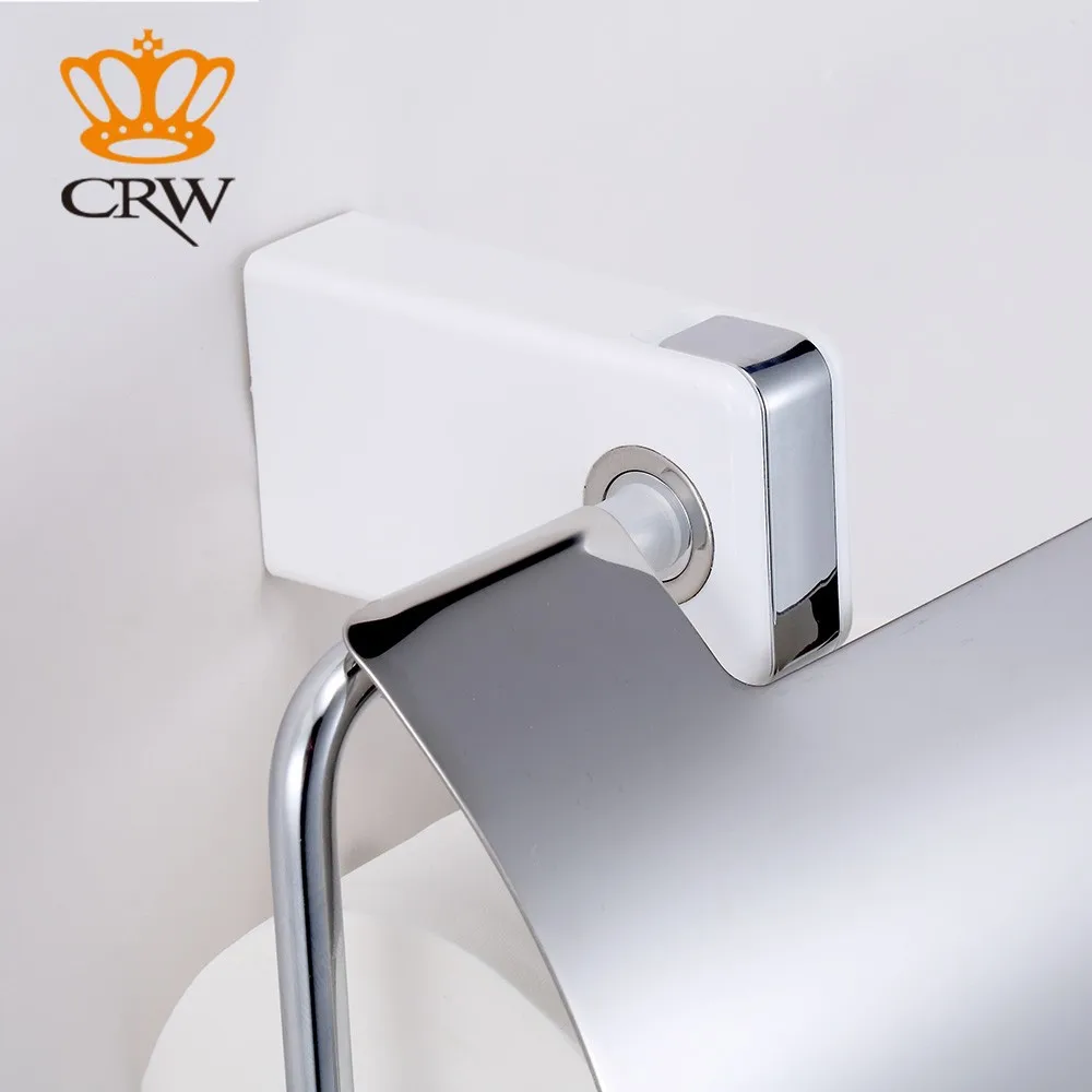 CRW диспенсер для бумажных полотенец с крючок для халатов и полотенец хромированные настенные аксессуары для ванной комнаты F3111WC