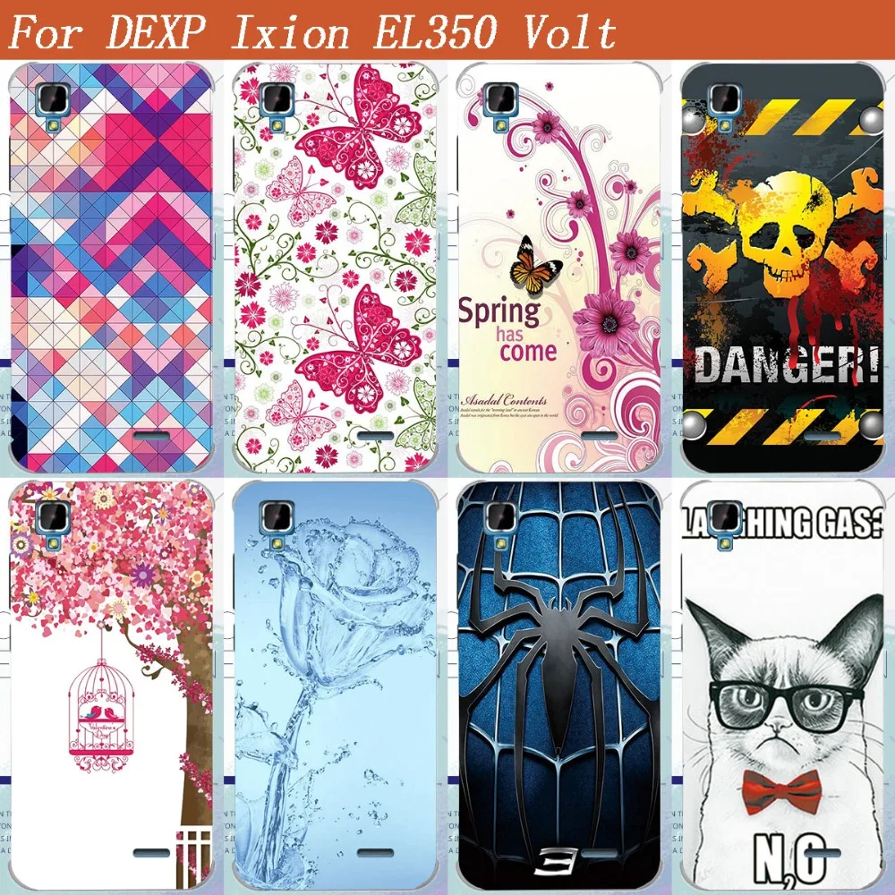 

For DEXP Ixion EL350 Volt Case Glass Spider Rabbit Flowers Pattern Silicone Cover For DEXP EL350 Volt Case Soft Plastic Fundas