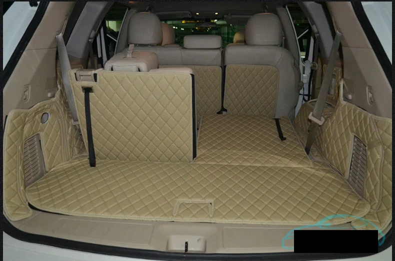 Роскошный волоконный кожаный коврик для багажника Nissan Pathfinder 2013 2014 2015 2016 2017 2018 2019