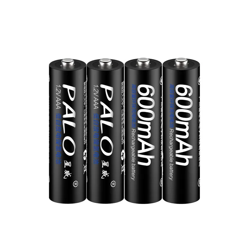 PALO 4 шт. настоящая емкость AA 2500mAh 1,2 V 3000MAH Ni-MH предварительно Заряженная аккумуляторная батарея AA 1300MAH 3A 1100MAH AAA Baterias - Цвет: 600MAH