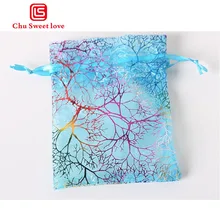 100Pcs/Lot 13×18 CM Large Organza Drawstring Bag, Colorful Organza Bag for Gift Packaging, Small Wedding Gifts Bag Wholesale