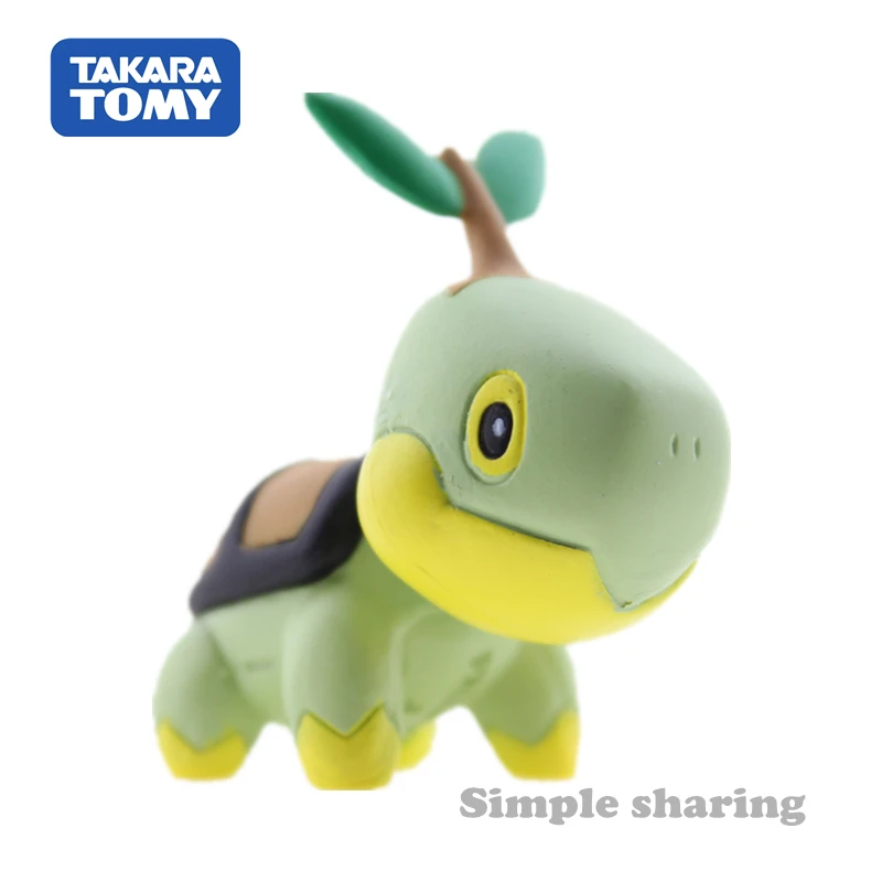 TAKARA TOMY Tomica EX36 куклы Покемон карманные монстры Naettle Аниме фигурки Turtwig литые Resine