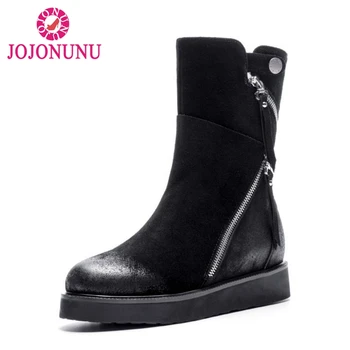 

FITWEE Size 34-43 Women Short Boots Real Leather Zipper Women's Shoes Concise High Quality Short Half Boots Woman Footwear