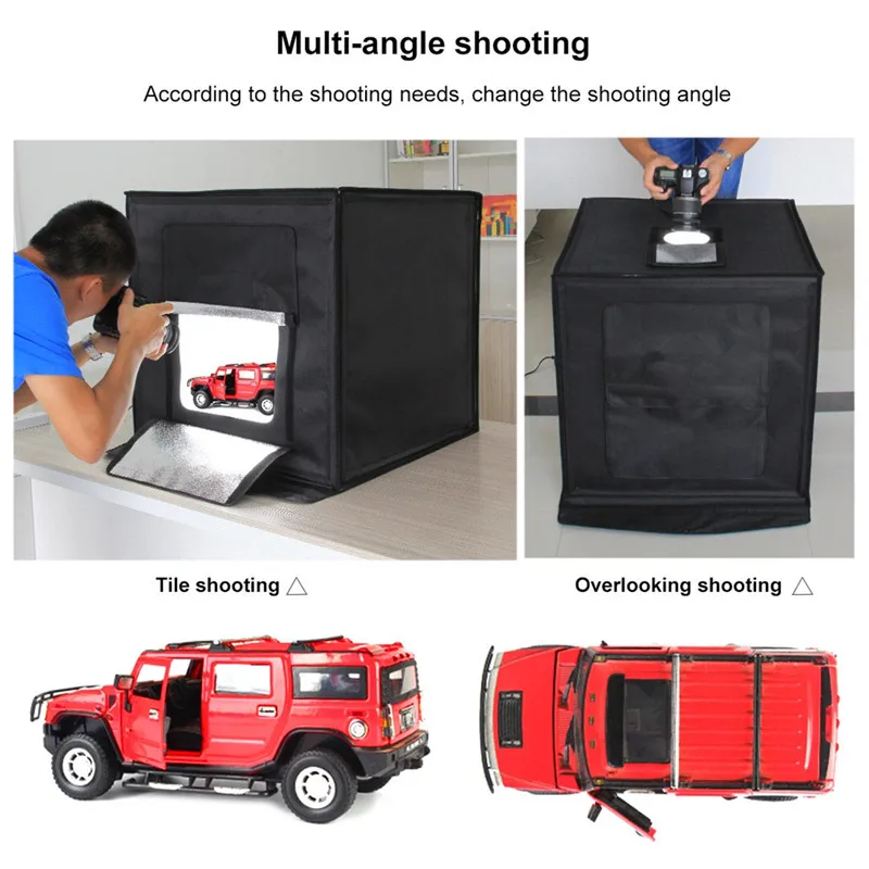 

New 60x60x60cm Portable Photography Studio Set 5500K Led Light Studio Photography Light Box Mini Backdrop Tent Cube Light Box