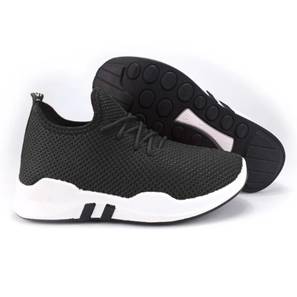 

Women's sneakers running fitness comfortable casual flat shoes zapatos de mujer fashion solid color running shoes black /0.8