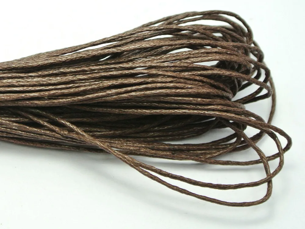 

100 Meters Brown Waxed Cotton Beading Cord 1mm for Bracelet Necklace