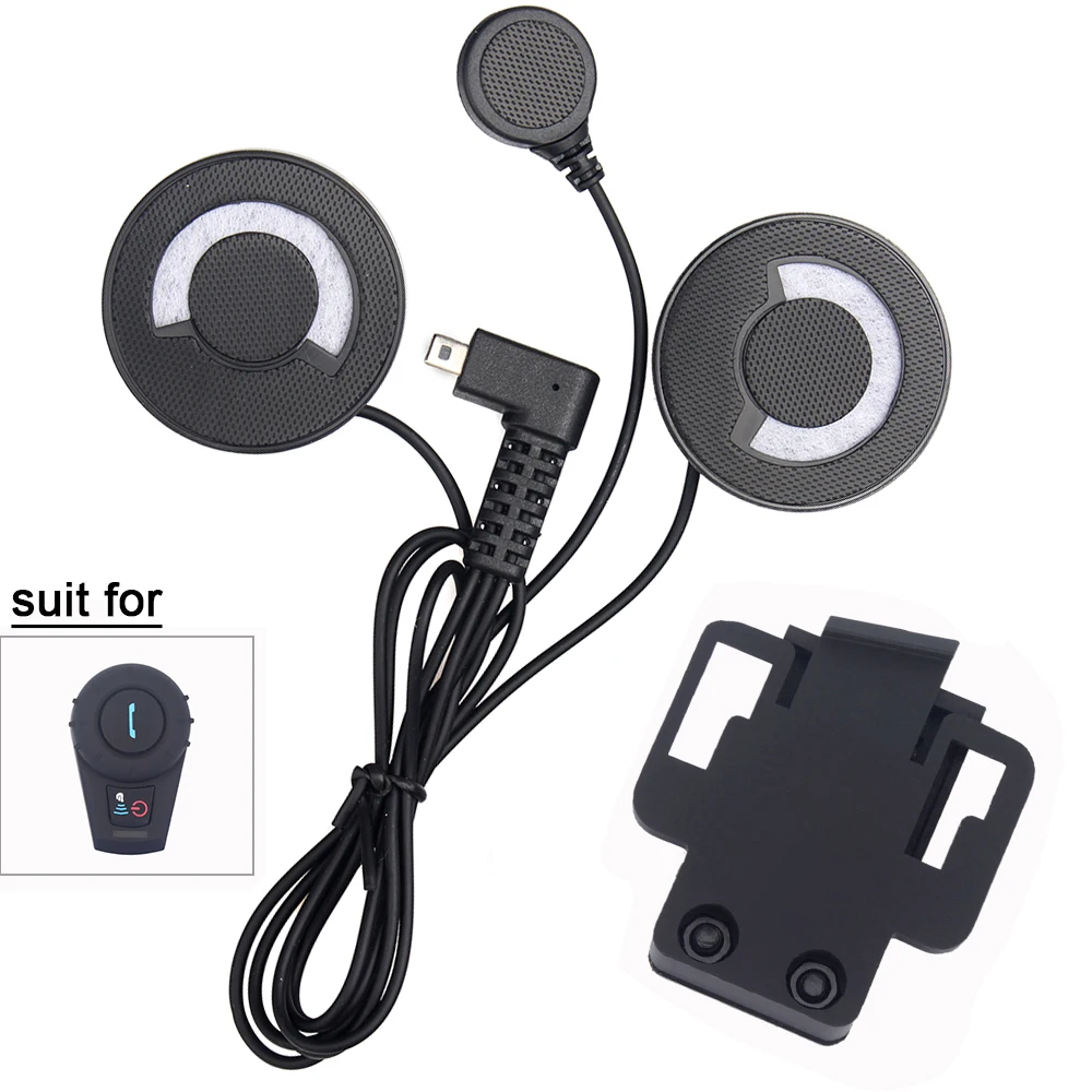 BT Headset Micphone Headphone+Bracket Clip For FDC Motorcycle Bluetooth Intercom