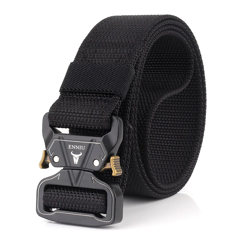 125cm Tactical Belts Nylon Military Waist Belt with Metal Buckle