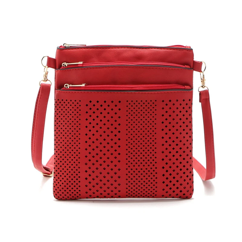 

TEXU Women's fashion Retro Hollow Shoulder Diagonal package(Style 2 red)