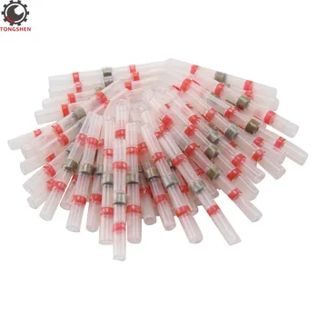 100 ピース/ロット赤青黄 3 サイズ熱収縮バット圧着端子絶縁電線ケーブルコネクタ