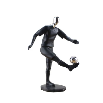 

Modern Resin Football Player Figure Ornaments Abstract Soccer Man Statues Desktop Craft Home Decor Accessories Living Room Gifts