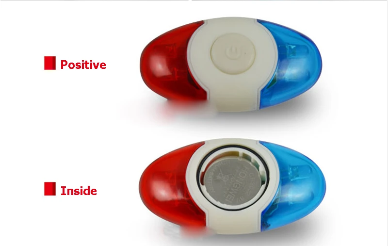 Mini Police Light 4 LED 4 Flash Mode Bicycle Waterproof Cycling Bicycle Rear Tail Safety Warning Blue Red Taillight Lamp LT0074 (2)