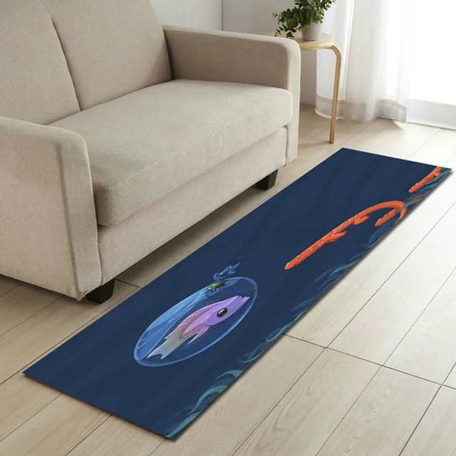 Free Shipping Purple Bat Whale Tapis Salon Absorbent Bath Mat Area Whale Tapis Salon Absorbent Bath Mat