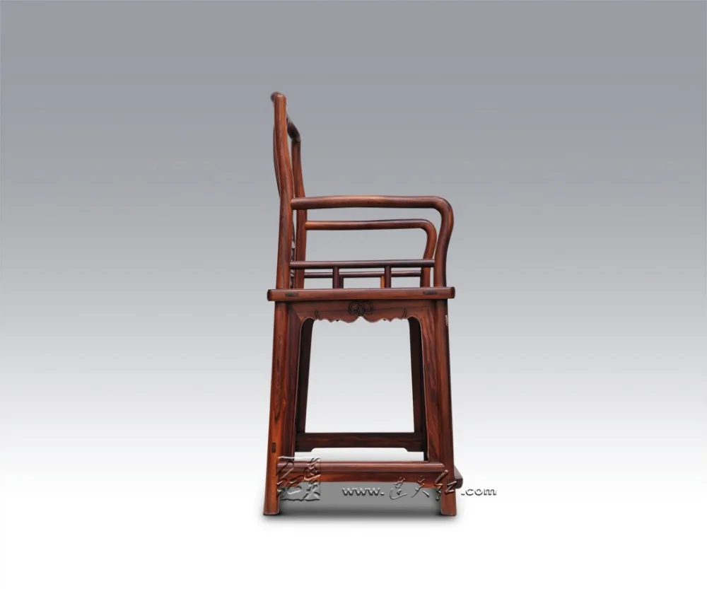 New Classical Fashion Fauteuil Rosewood Living Room Furniture Solid Wood Backed Chair Annatto Elbowchair China Antique Armchair