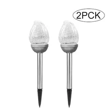 TAMPROAD 2 упак. СОЛНЕЧНЫЕ ЛУЖАЙКИ ЛАМПЫ Нержавеющая сталь открытый Водонепроницаемый IP65 светодио дный Plug Пейзаж Свет путь освещения Spotlight