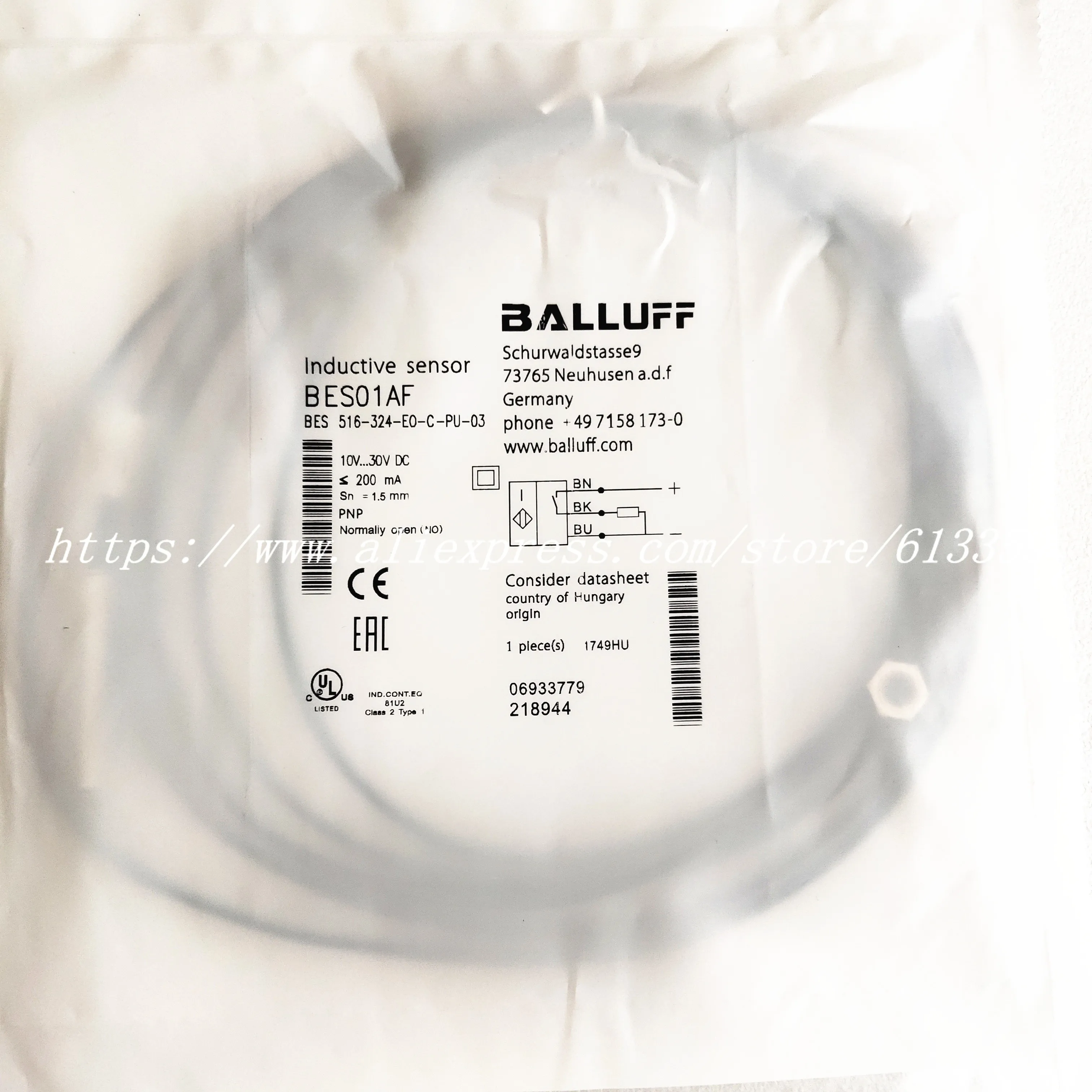 Датчик приближения Balluff новый высококачественный BES 516-324-E0-C-PU-03 | Электронные