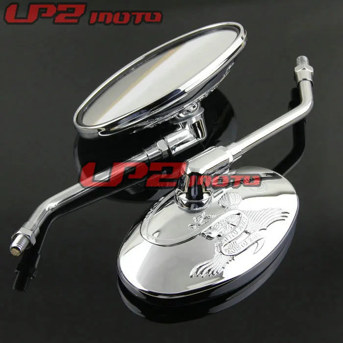 Зеркала заднего вида для мотоцикла Honda Steed 400 600 Magna 250 750 CA250 Shadow серебряные 1