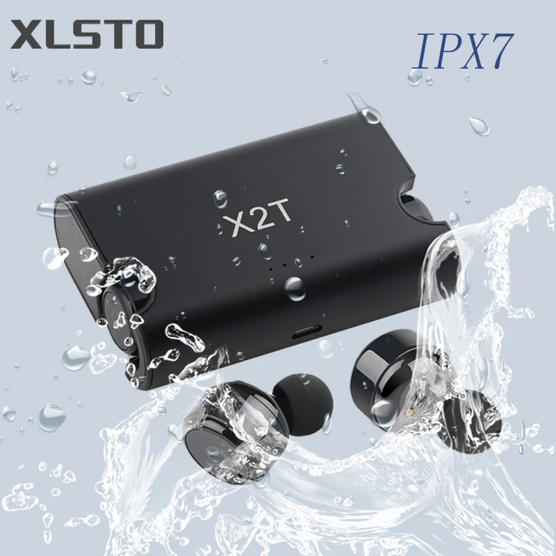 

X2T upgrade Bluetooth 5.0 Wireless Earphone Waterproof IPX7 Bluetooth earphones Handsfree With Charging Case Stereo Earphones