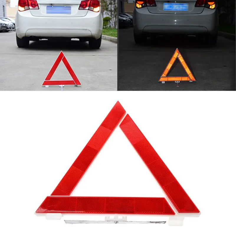 

Free Shipping Car Truck Emergency Breakdown Triangle Reflective Safety Hazard Red Warning Sign
