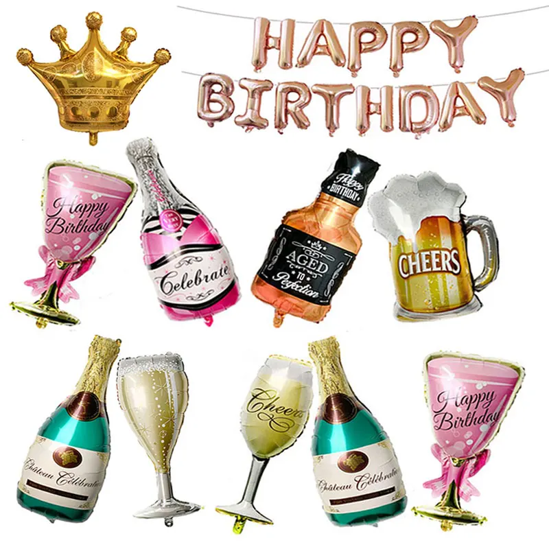 

Big Helium Balloon Champagne Goblet Balloon Birthday Party Decorations Adult Kids Ballons Event Party Wedding Baloon