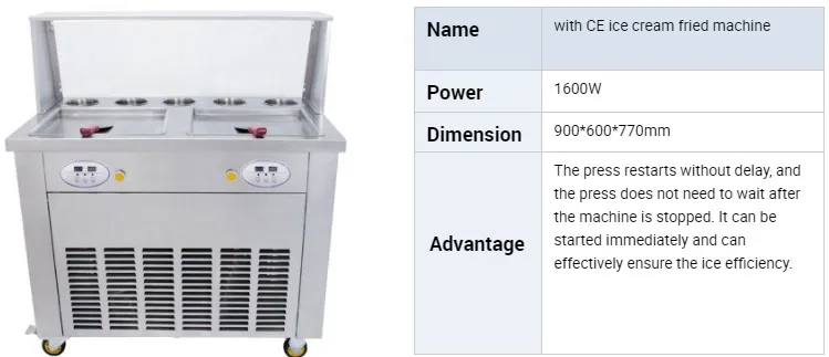 Горячая Распродажа льда рулон машина Двойная сковорода машина для жареного мороженого