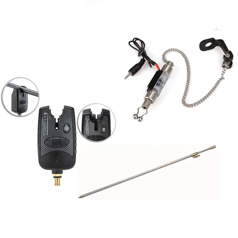 Super Ocean Rod Frame Fish Bell Complete Set Waterproof Different Tone Line-Throw Fishing Alarm Sway Device with Light