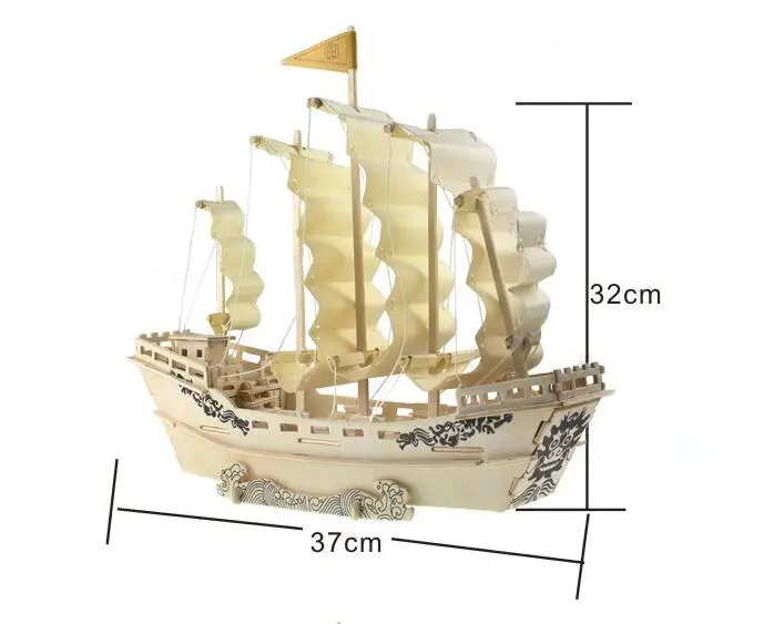 Моделирование древние времена модель парусника 3d трехмерные деревянные головоломки игрушки для Детский Набор для творчества ручная