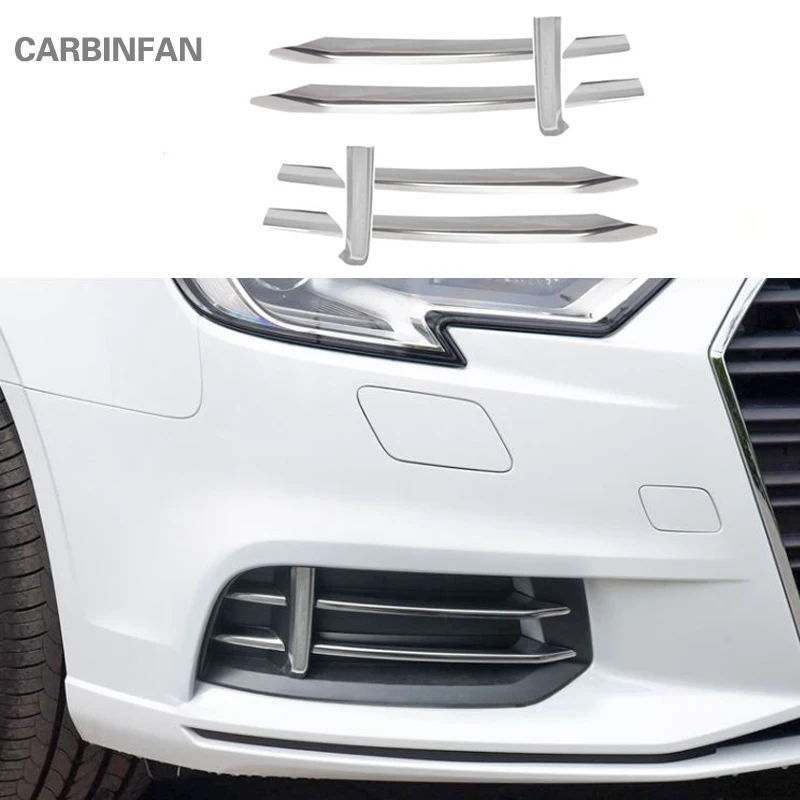 Set Fog Lamp Outer Bumper Grille Cover Bezel For A3 Sedan 2015-2016