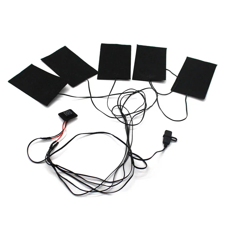 1/2/3/5 штук в наборе USB Carbon Fiber Электрический Ткань Нагреватель Колодки Подогрев теплый жилет теплая MF999 - Цвет: 5pcs
