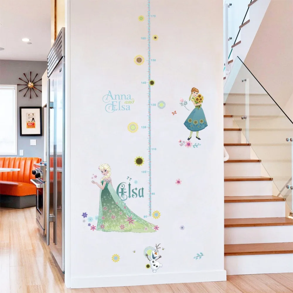  Minnie Mickey Mouse Frozen Car Princess Theme kids Height wall Sticker Bedroom Living Room Kinderga - 32958177530