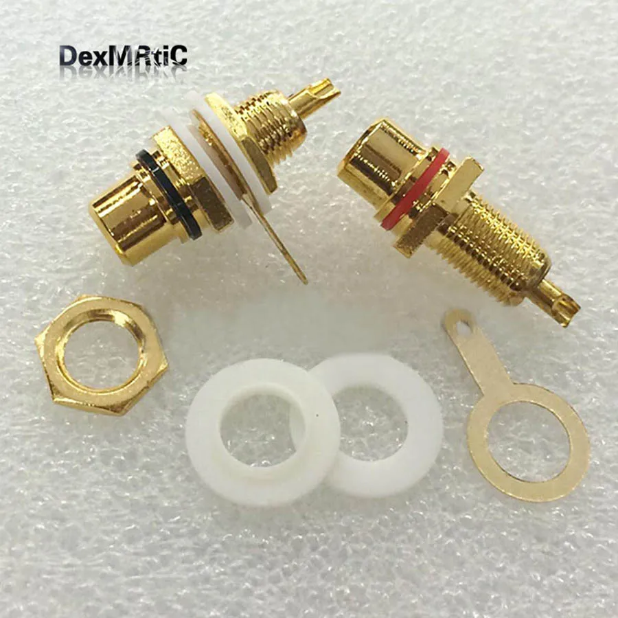 

A pair Banana connector RCA socket RCA Housing Terminal for High-end hifi audio amplifier Loudspeakers